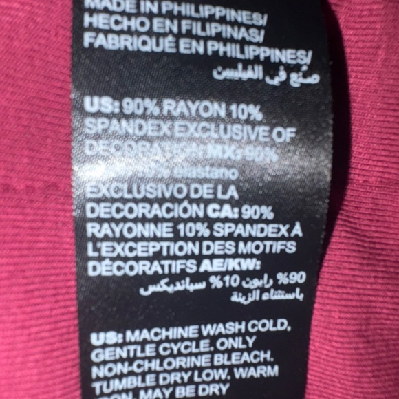 White House Black Market Burgundy Long Sleeve Dress - Picture 6 of 6